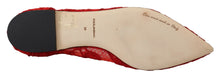 Load image into Gallery viewer, Dolce & Gabbana Red Taormina Crystals Loafers Flats Shoes