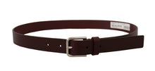 Load image into Gallery viewer, Dolce & Gabbana Elegant Maroon Leather Belt with Logo Buckle