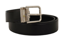 Load image into Gallery viewer, Dolce & Gabbana Elegant Black Leather Statement Belt