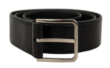 Load image into Gallery viewer, Dolce & Gabbana Elegant Black Leather Belt with Metal Buckle