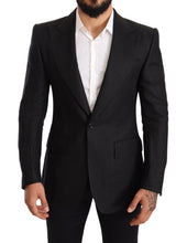 Load image into Gallery viewer, Dolce & Gabbana Elegant Slim Fit Black Linen Blazer