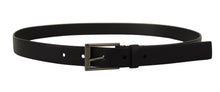 Load image into Gallery viewer, Dolce & Gabbana Elegant Black Leather Belt with Metal Buckle