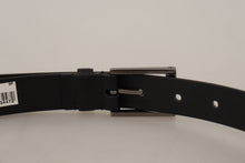 Load image into Gallery viewer, Dolce & Gabbana Elegant Black Leather Belt with Metal Buckle