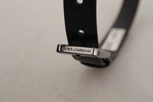 Load image into Gallery viewer, Dolce & Gabbana Elegant Black Leather Belt with Metal Buckle