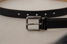Load image into Gallery viewer, Dolce & Gabbana Sleek Black Leather Belt with Metal Buckle