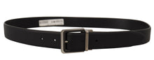 Load image into Gallery viewer, Dolce & Gabbana Elegant Black Leather Belt with Metal Buckle