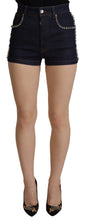 Load image into Gallery viewer, Dolce & Gabbana Chic High Waist Hot Pants Shorts with Crystal Detailing