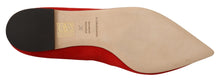Load image into Gallery viewer, Dolce & Gabbana Crystal Embellished Red Suede Flats