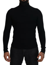 Load image into Gallery viewer, Dolce & Gabbana Elegant Black Wool Half Zip Turtleneck Sweater