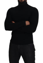 Load image into Gallery viewer, Dolce & Gabbana Elegant Black Wool Half Zip Turtleneck Sweater