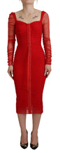 Load image into Gallery viewer, Dolce & Gabbana Elegant Red Bodycon Sheath Dress