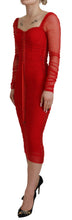 Load image into Gallery viewer, Dolce & Gabbana Elegant Red Bodycon Sheath Dress