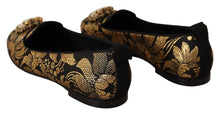 Load image into Gallery viewer, Dolce & Gabbana Elegant Leather Heart Embellished Flats