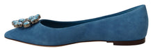 Load image into Gallery viewer, Dolce & Gabbana Elegant Crystal-Embellished Suede Flats
