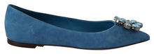 Load image into Gallery viewer, Dolce & Gabbana Elegant Crystal-Embellished Suede Flats