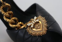 Load image into Gallery viewer, Dolce & Gabbana Elegant Gold-Embellished Leather Sandals