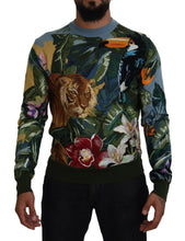 Load image into Gallery viewer, Dolce & Gabbana Jungle Embroidered Wool Silk Sweater