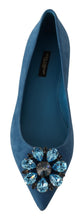 Load image into Gallery viewer, Dolce & Gabbana Elegant Crystal-Embellished Suede Flats