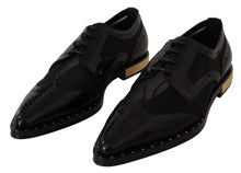 Load image into Gallery viewer, Dolce & Gabbana Elegant Gold-Trimmed Black Oxford Lace-Ups