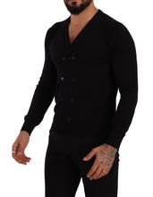 Load image into Gallery viewer, Dolce & Gabbana Black Cashmere Button Down Cardigan Sweater