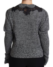 Load image into Gallery viewer, Dolce & Gabbana Elegant Grey Cashmere Lace-Trim Sweater