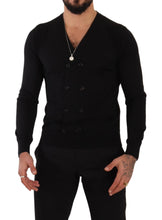 Load image into Gallery viewer, Dolce & Gabbana Black Cashmere Button Down Cardigan Sweater