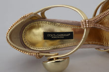 Load image into Gallery viewer, Dolce & Gabbana Pink Crystal T-strap Heels Pumps Shoes