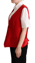 Load image into Gallery viewer, Dolce & Gabbana Elegant Red Virgin Wool Sleeveless Vest