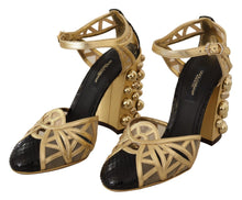 Load image into Gallery viewer, Dolce & Gabbana Elegant Crystal Studded Leather Pumps
