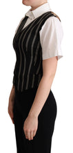 Load image into Gallery viewer, Dolce & Gabbana Chic Black Leopard Print Waistcoat
