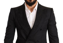 Load image into Gallery viewer, Dolce & Gabbana Elegant Black Floral Brocade Suit