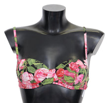 Load image into Gallery viewer, Dolce & Gabbana Elegant Pink Floral Bikini Top