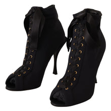 Load image into Gallery viewer, Dolce & Gabbana Black Stretch Short Ankle Boots Shoes