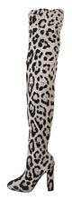 Load image into Gallery viewer, Dolce & Gabbana Chic Leopard High-Heel Over-Knee Boots