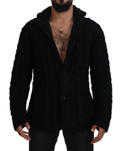 Load image into Gallery viewer, Dolce & Gabbana Elegant Black Wool-Cashmere Cardigan Sweater