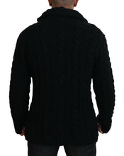 Load image into Gallery viewer, Dolce & Gabbana Elegant Black Wool-Cashmere Cardigan Sweater