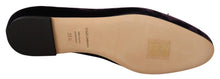 Load image into Gallery viewer, Dolce & Gabbana Chic Purple Velvet Loafers with Heart Detail