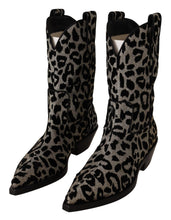 Load image into Gallery viewer, Dolce & Gabbana Elegant Leopard Print Mid Calf Boots