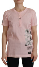 Load image into Gallery viewer, Dolce & Gabbana Floral Henley Cotton Tee in Pink
