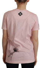 Load image into Gallery viewer, Dolce & Gabbana Floral Henley Cotton Tee in Pink