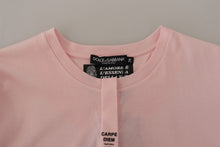 Load image into Gallery viewer, Dolce & Gabbana Floral Henley Cotton Tee in Pink