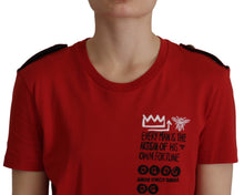 Load image into Gallery viewer, Dolce & Gabbana Elegant Red Crewneck Cotton Tee