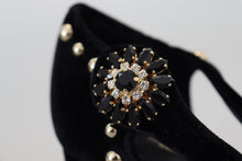 Load image into Gallery viewer, Dolce & Gabbana Black Pearl Crystal Vally Heels Sandals Shoes