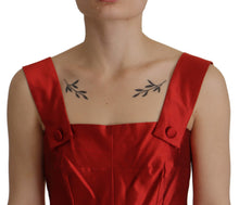 Load image into Gallery viewer, Dolce & Gabbana Radiant Red Silk A-Line Midi Dress