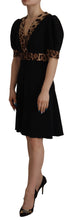 Load image into Gallery viewer, Dolce & Gabbana Elegant Black V-Neck A-Line Dress