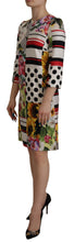 Load image into Gallery viewer, Dolce & Gabbana Multicolor Patchwork Charmeuse Sheath Dress