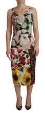 Load image into Gallery viewer, Dolce & Gabbana Patchwork Floral Midi Sheath Dress