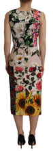Load image into Gallery viewer, Dolce & Gabbana Patchwork Floral Midi Sheath Dress