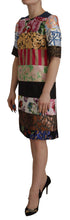 Load image into Gallery viewer, Dolce & Gabbana Patchwork Sheath Mini Dress - Multicolor Elegance