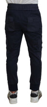 Load image into Gallery viewer, Dolce & Gabbana Dark Blue Cotton Zipper Jogger Pants